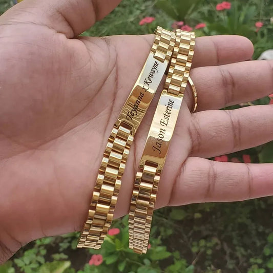 Gold Customized Name Bracelet